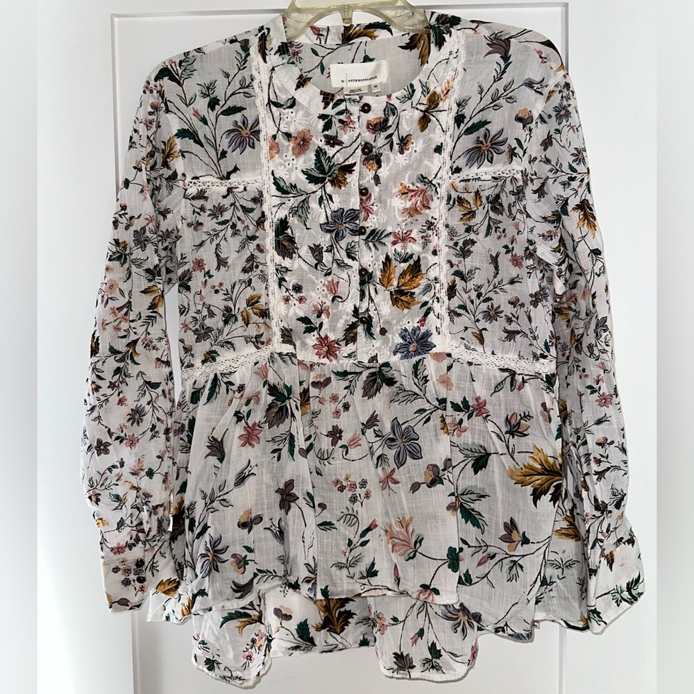 Anthropologie long sleeve blouse